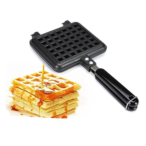 Máquina de waffle antiaderente preta